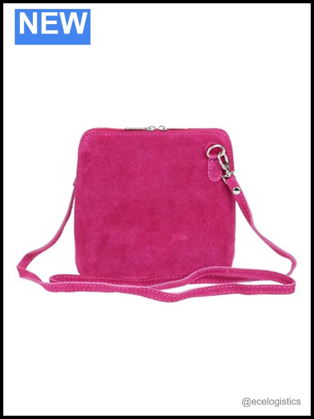 Genuine Suede Leather Crossbody Shoulder Bag, Animal Print, Handmade in Florence